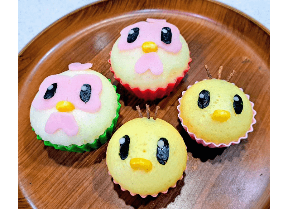 ふわふわニワトリ蒸しパン