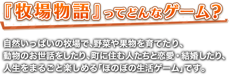 牧場物語ってどんなゲーム？sp